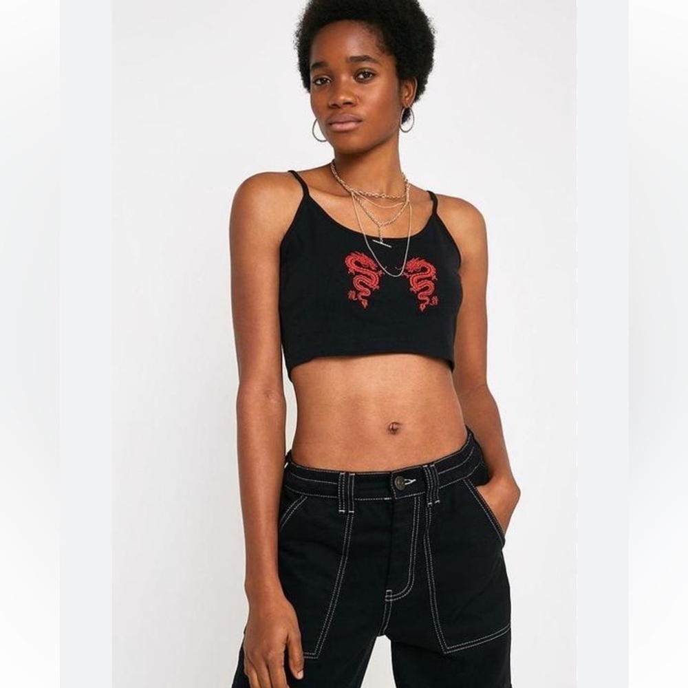 Urban outfitters 90s style dragon cropped cami. Size XS